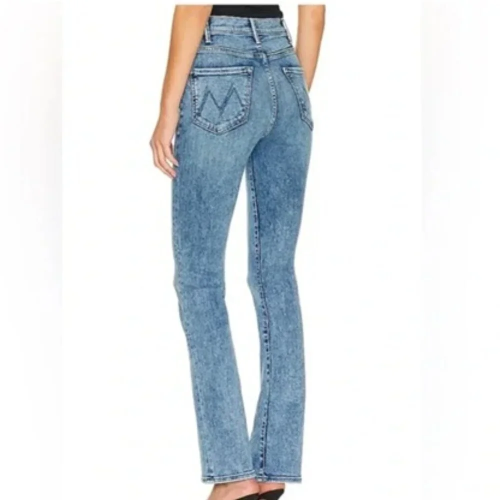 MOTHER The Hustler Sneak Jeans High-Rise Mini Flare Size 25